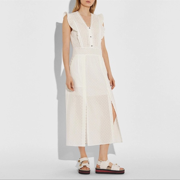 Coach Dresses Nwt Coach Broderie Anglaise Prarie Cottage Maxi Dress